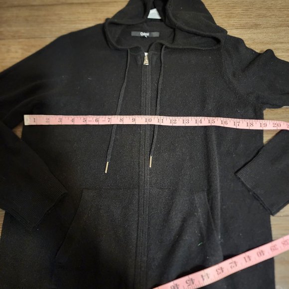 Quince Mongolian Cashmere Full-Zip Hoodie NWOT Black Med - Picture 3 of 6